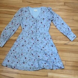 Frank & Oak Blue Floral Dress